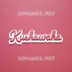 kushawaha in Red Scribble style - 3D name wallpaper