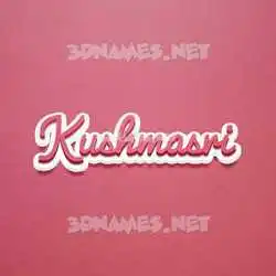 kushmasri in Red Scribble style - 3D name wallpaper