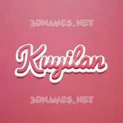 kuyilan in Red Scribble style - 3D name wallpaper