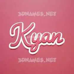 kyan in Red Scribble style - 3D name wallpaper