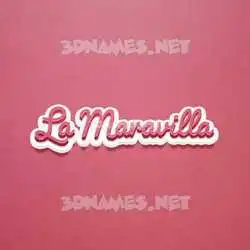 la maravilla in Red Scribble style - 3D name wallpaper
