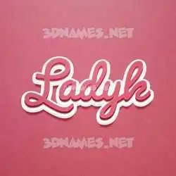 ladyk in Red Scribble style - 3D name wallpaper