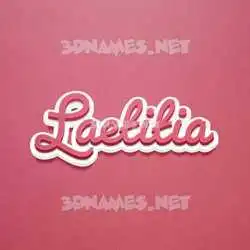 laetitia in Red Scribble style - 3D name wallpaper