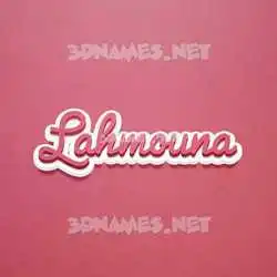 lahmouna in Red Scribble style - 3D name wallpaper