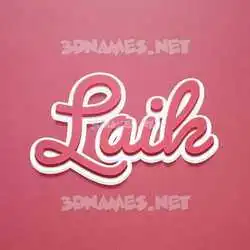 laik in Red Scribble style - 3D name wallpaper