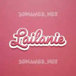 lailanie in Red Scribble style - 3D name wallpaper