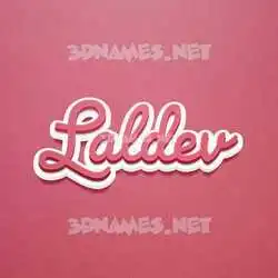 laldev in Red Scribble style - 3D name wallpaper