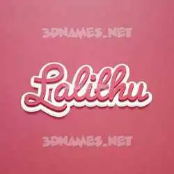 lalithu in Red Scribble style - 3D name wallpaper