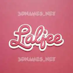 laljee in Red Scribble style - 3D name wallpaper