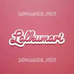 lalkumari in Red Scribble style - 3D name wallpaper