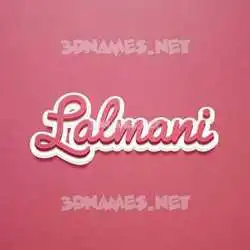 lalmani in Red Scribble style - 3D name wallpaper