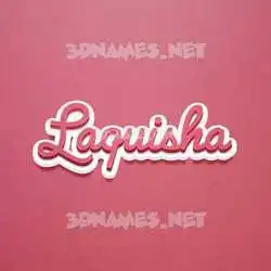 laquisha in Red Scribble style - 3D name wallpaper