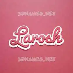 larosh in Red Scribble style - 3D name wallpaper