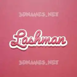 lashman in Red Scribble style - 3D name wallpaper