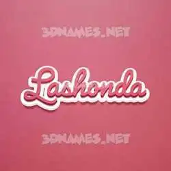 lashonda in Red Scribble style - 3D name wallpaper