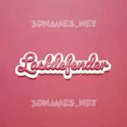 lastdefender in Red Scribble style - 3D name wallpaper