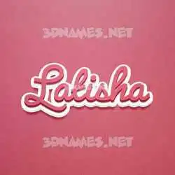 latisha in Red Scribble style - 3D name wallpaper