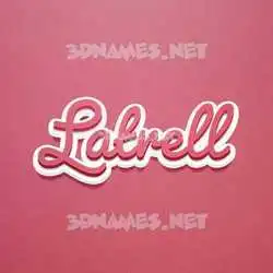 latrell in Red Scribble style - 3D name wallpaper