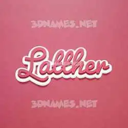latther in Red Scribble style - 3D name wallpaper
