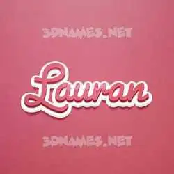 lauran in Red Scribble style - 3D name wallpaper