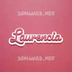 laurencia in Red Scribble style - 3D name wallpaper