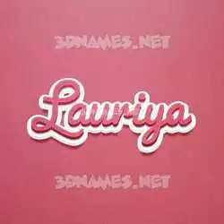 lauriya in Red Scribble style - 3D name wallpaper