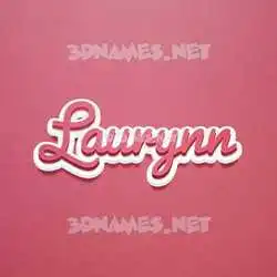 laurynn in Red Scribble style - 3D name wallpaper