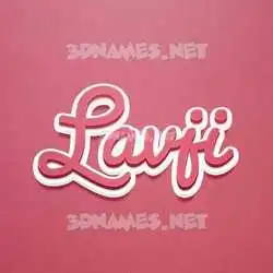 lavji in Red Scribble style - 3D name wallpaper