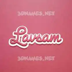 lavsam in Red Scribble style - 3D name wallpaper