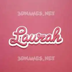 lawzah in Red Scribble style - 3D name wallpaper