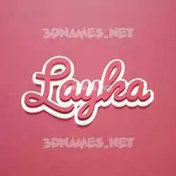 layka in Red Scribble style - 3D name wallpaper