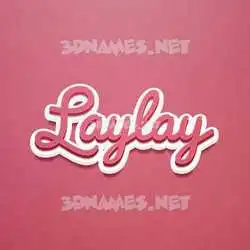 laylay in Red Scribble style - 3D name wallpaper