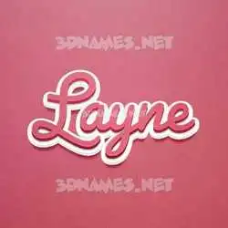 layne in Red Scribble style - 3D name wallpaper