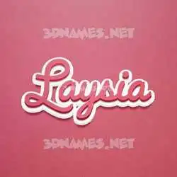 laysia in Red Scribble style - 3D name wallpaper