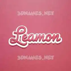leamon in Red Scribble style - 3D name wallpaper
