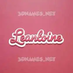 leantoine in Red Scribble style - 3D name wallpaper