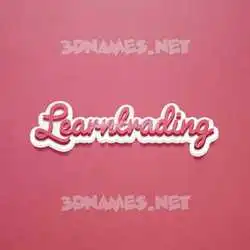 learntrading in Red Scribble style - 3D name wallpaper