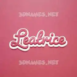 leatrice in Red Scribble style - 3D name wallpaper