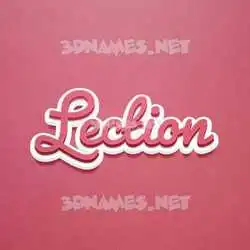 lection in Red Scribble style - 3D name wallpaper