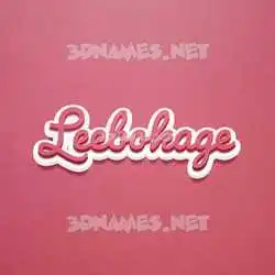 leebokage in Red Scribble style - 3D name wallpaper