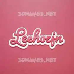 leehozjn in Red Scribble style - 3D name wallpaper