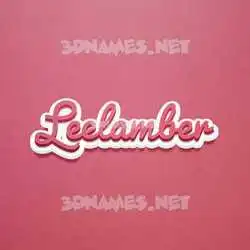 leelamber in Red Scribble style - 3D name wallpaper