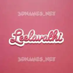 leelavathi in Red Scribble style - 3D name wallpaper