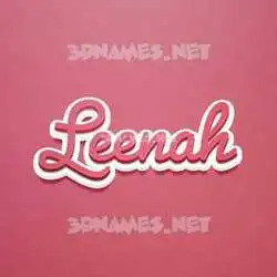 leenah in Red Scribble style - 3D name wallpaper