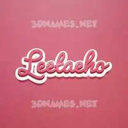 leetaeho in Red Scribble style - 3D name wallpaper