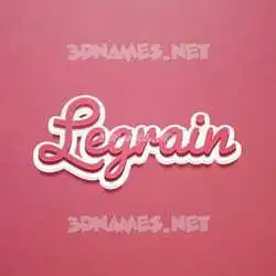legrain in Red Scribble style - 3D name wallpaper