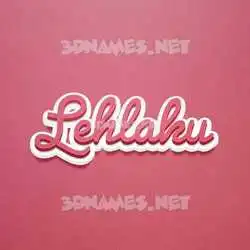 lehlaku in Red Scribble style - 3D name wallpaper
