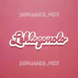 lehlogonolo in Red Scribble style - 3D name wallpaper