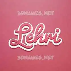 lehri in Red Scribble style - 3D name wallpaper