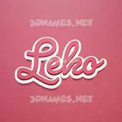 leko in Red Scribble style - 3D name wallpaper